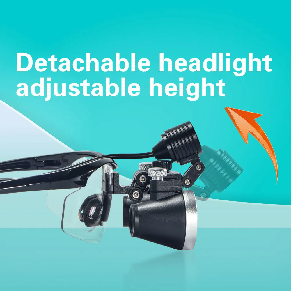 Bonito Dent 2.5X 3.5X Dental Loupe with LED Light Magnifying Glass Surgical Medical Dental Loupe Glasses for Precision Work