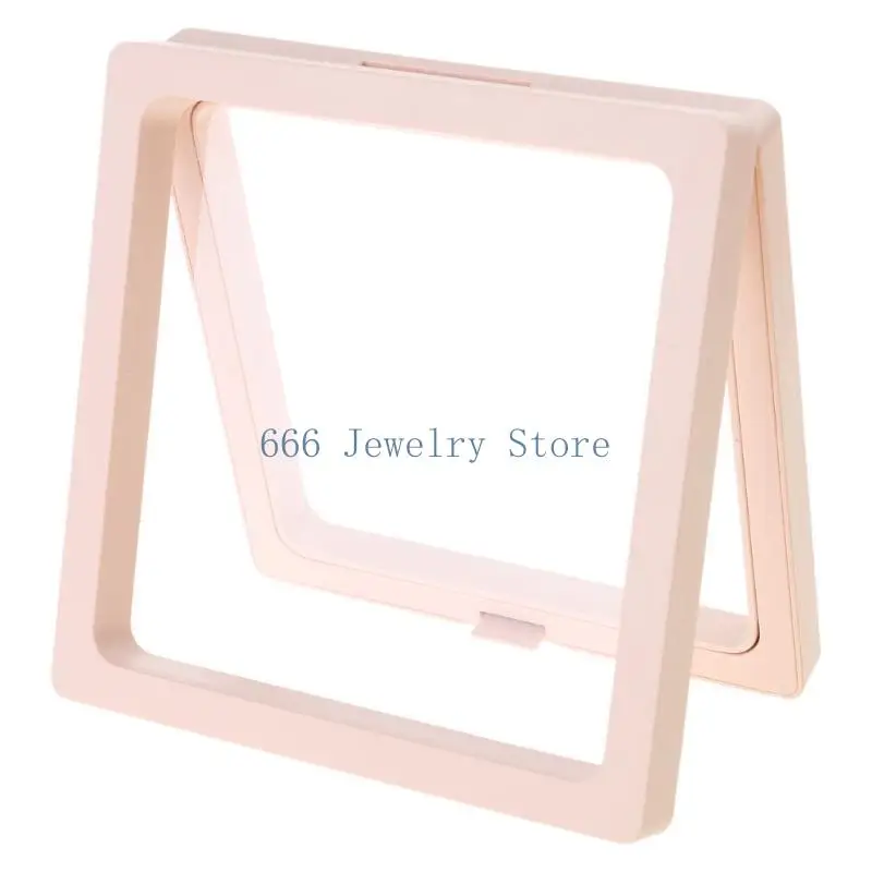 F2TD 10 قطعة ثلاثية الأبعاد صندوق عرض عائم مجوهرات منظم تخزين حامل إطار عائم للقلائد والأقراط والأساور