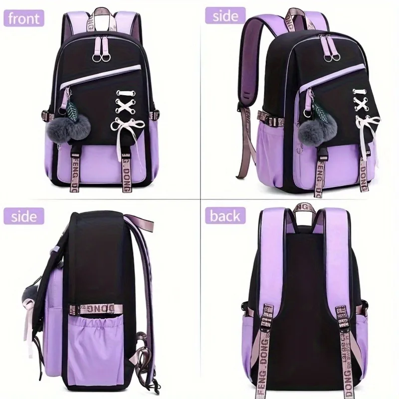 Cute backpack nylon backpack, waterproof, cute sweet girl backpack casual Korean version large capacity backpack