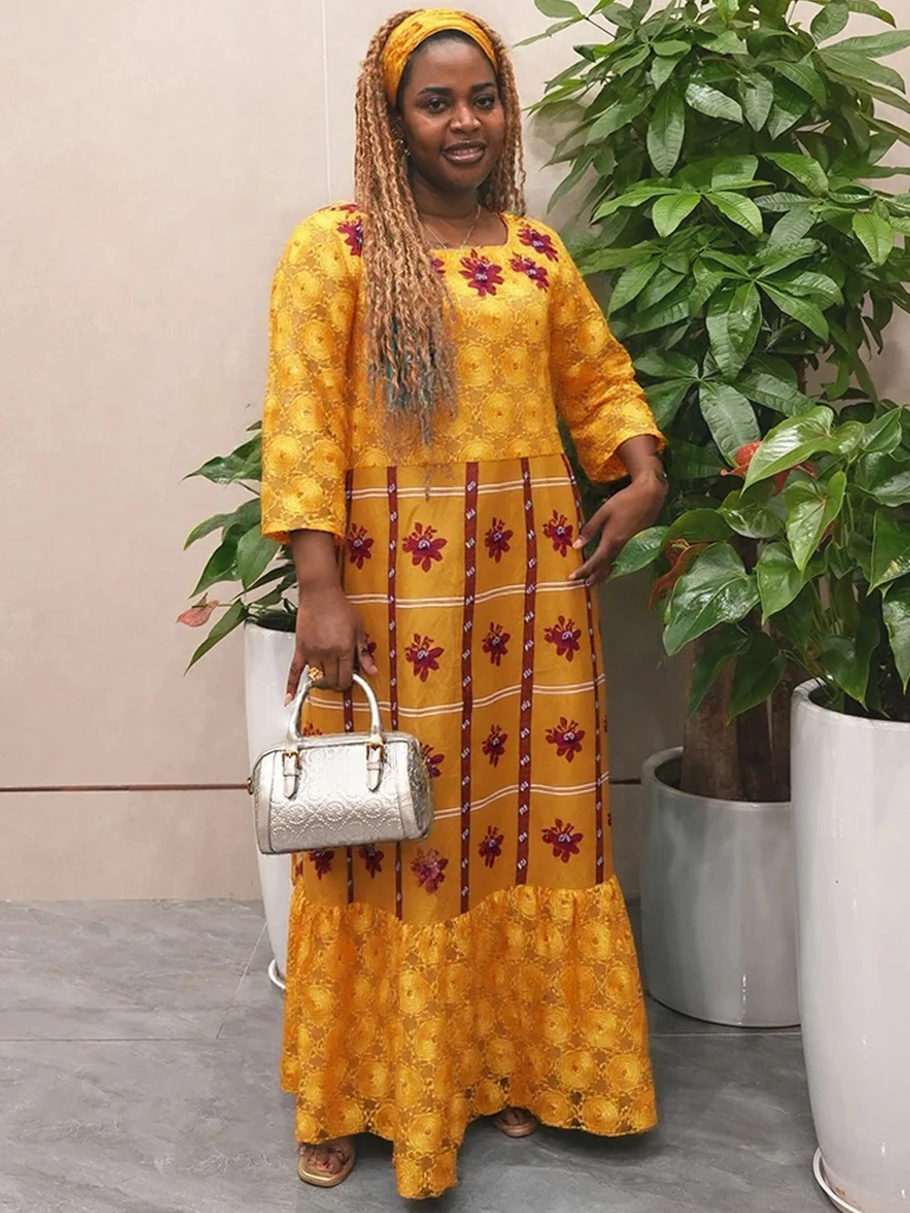 Traditional African Dresses For Women Lace Bazin Africa Clothes Wedding Party Birthday Evening Gown Dubai Luxury Hijab Kaftans