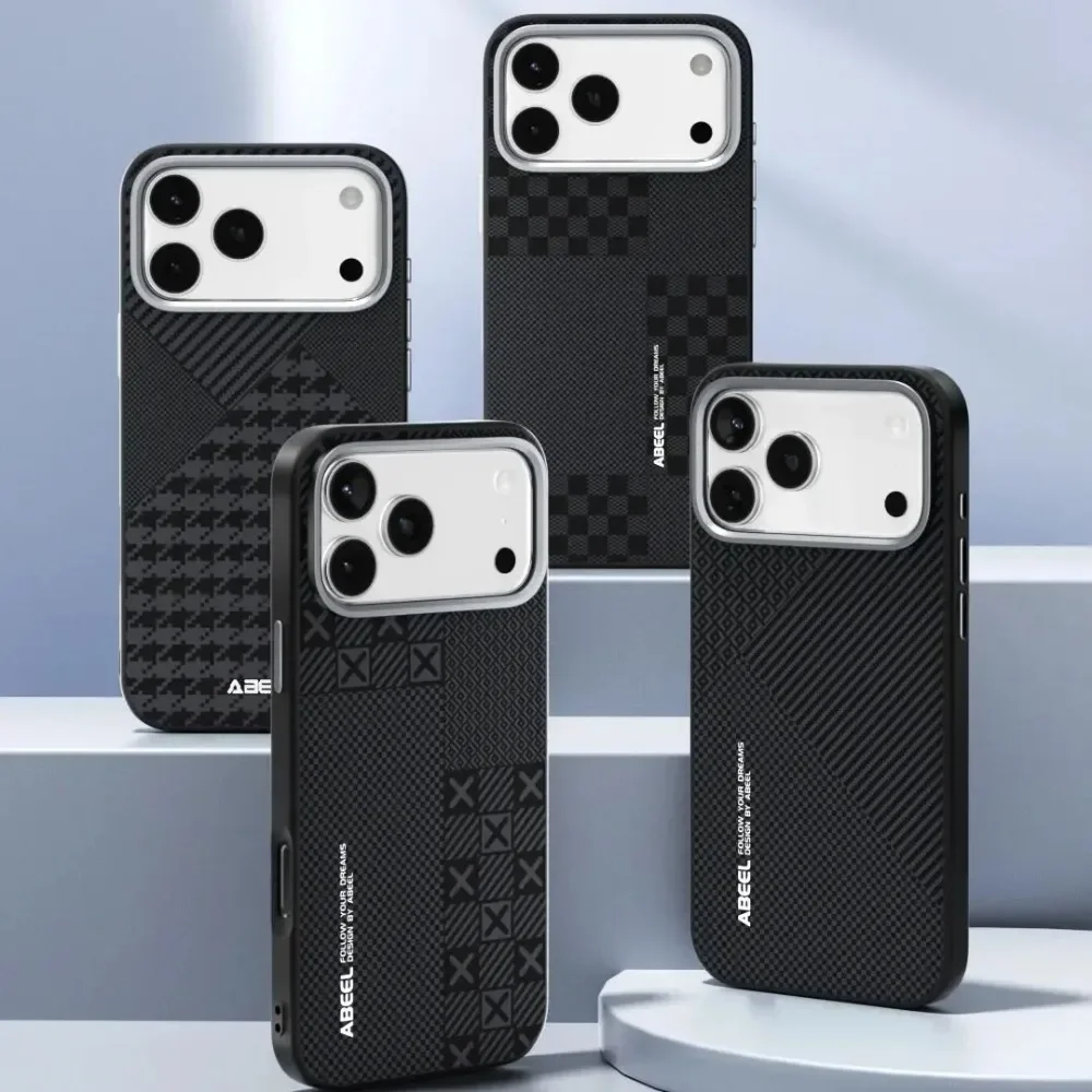 高品質カーボンファイバー製スリムワイヤレス充電対応ケース iPhone 17 Pro Max用 合金カメラフレーム 耐衝撃保護タフカバー