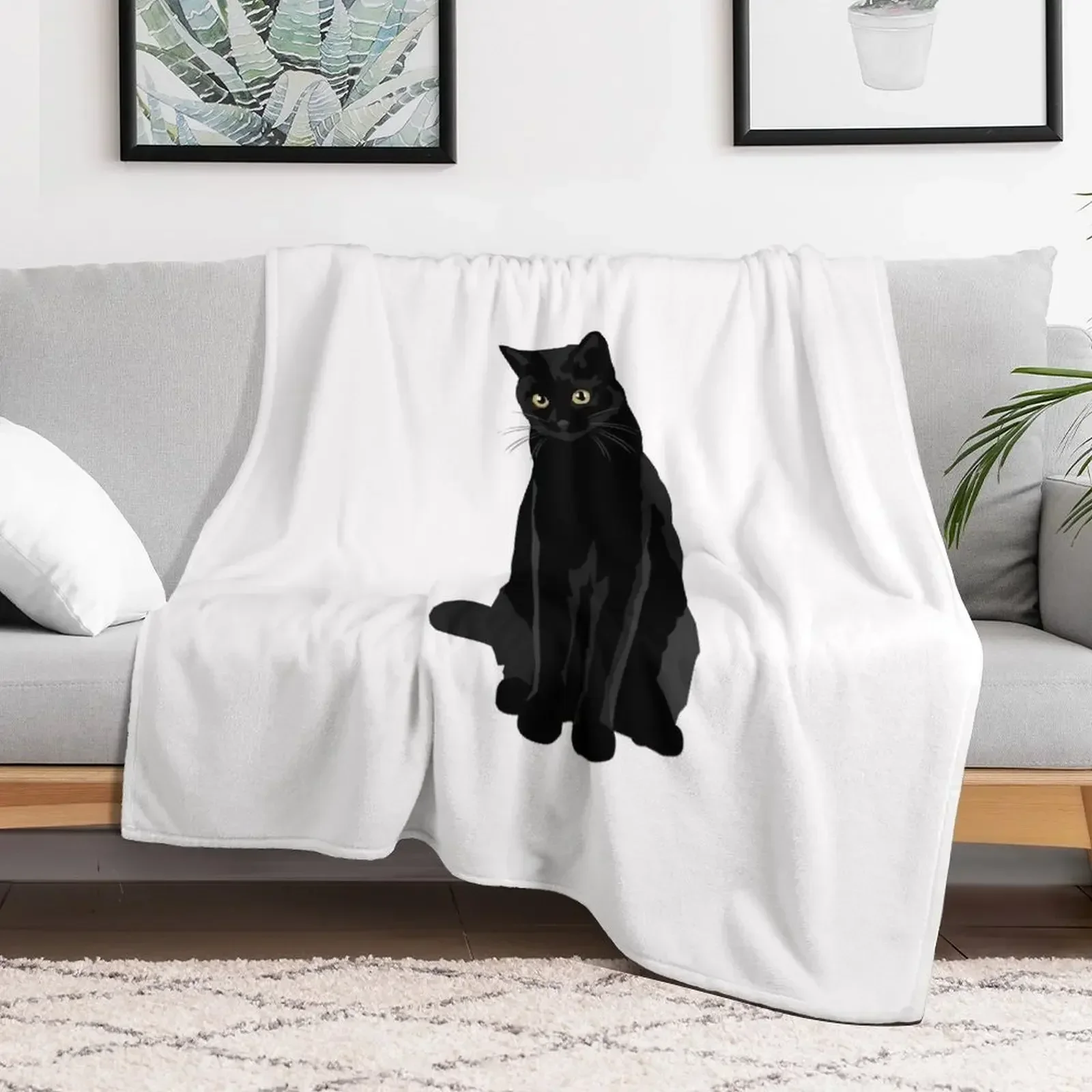 

Black Cat Throw Blanket anime Decorative Beds Beautifuls cosplay anime Blankets