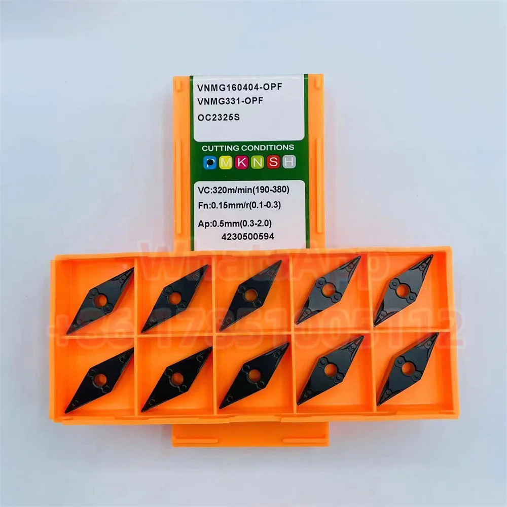 Imagem -03 - Inserções Vnmg da Inserção do Carboneto Vnmg160404 Vnmg160408 Op1215 Op1315 Oc2325s