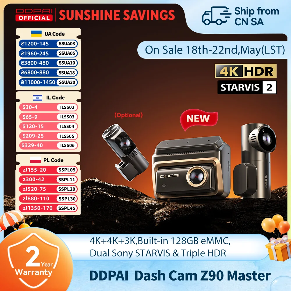 DDPAI4K+4KNewZ90MasterDual4KFrontRearDualHDRforSonyCarDashCamADASParking5GHzWiFiCameraDVRVideoRecorder-AliExpress