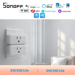 Sonoff S40 S31 Lite Smart Socket With Energy Monitoring WiFi/zigbee Plug US Standard Socket Support Alexa Google Assistant Siri