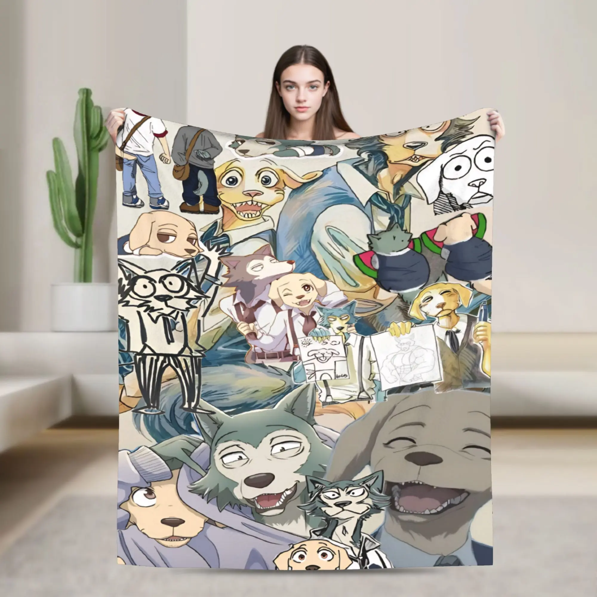 Beastars  Blanket Super Soft Fleece Cozy Gift  Throw Blanket Rug Piece