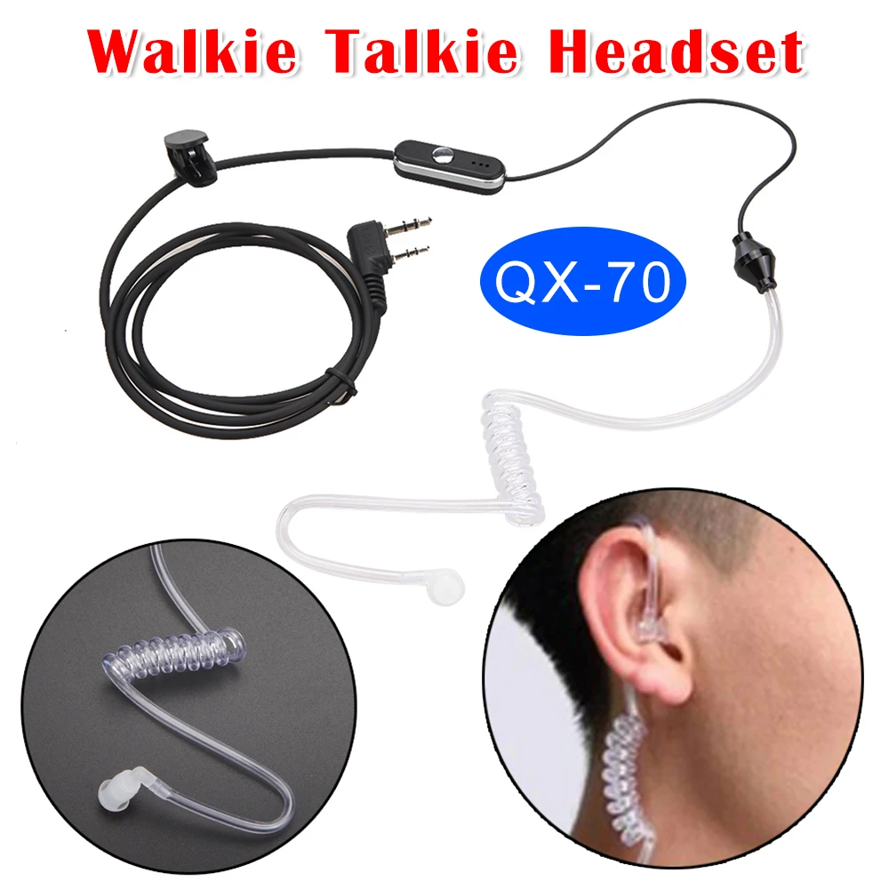 

Практичная рация, гарнитура, 2 штырька, наушники-вкладыши, наушники PTT MIC, аксессуары для радиостанций Baofeng Retevis