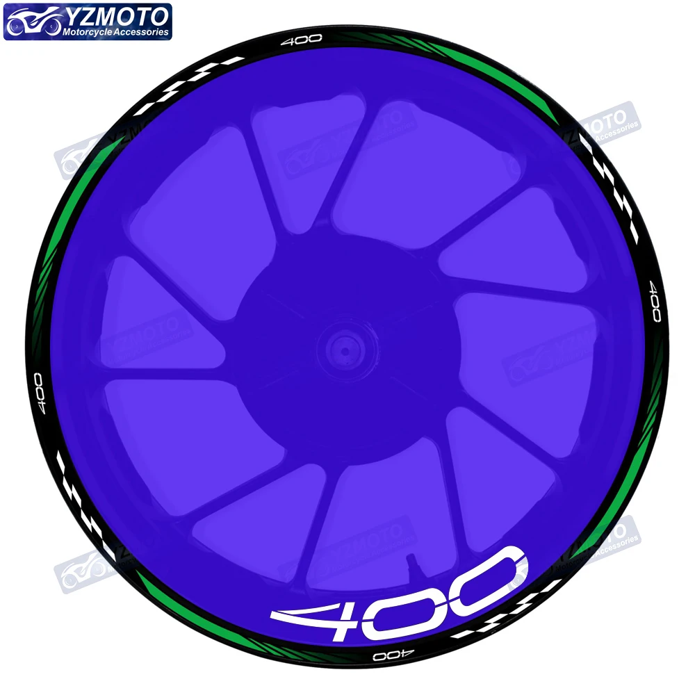 

For Z400 Motorcycle Racing Front And Rear 17 Inch Wheel Hub Sticker Logo Decal Waterproof Reflective Decorative Rim Stickers