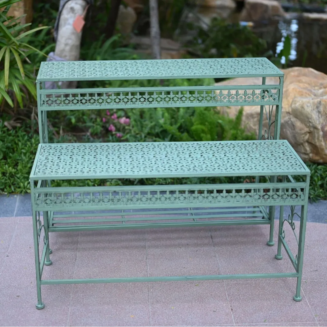 modern-simple-strip-double-layer-square-flower-stand