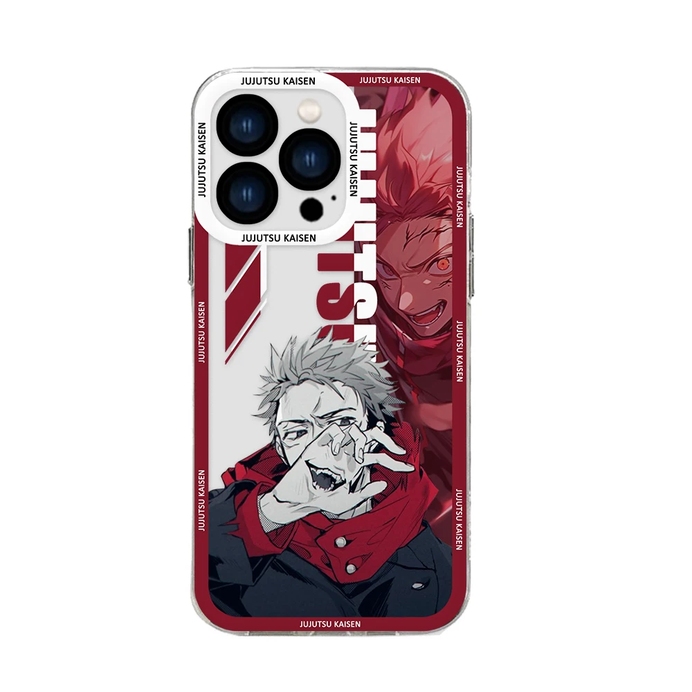 Custodia per telefono Anime Jujutsu Kaisen per Redmi Note 12 11 10 9 Pro 7 8 9C 10C 12C 13C 4G 5G Cover trasparente in Silicone morbido