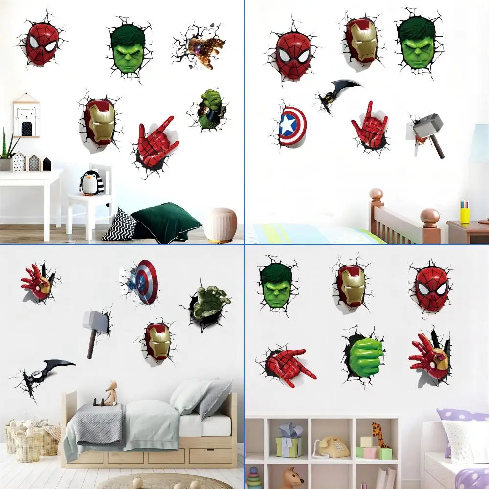 

MINISO мультфильм Мстители DIY наклейки на стену для детской комнаты Marvel супергерой фильм постер гостиная мальчик спальня настенное украшение