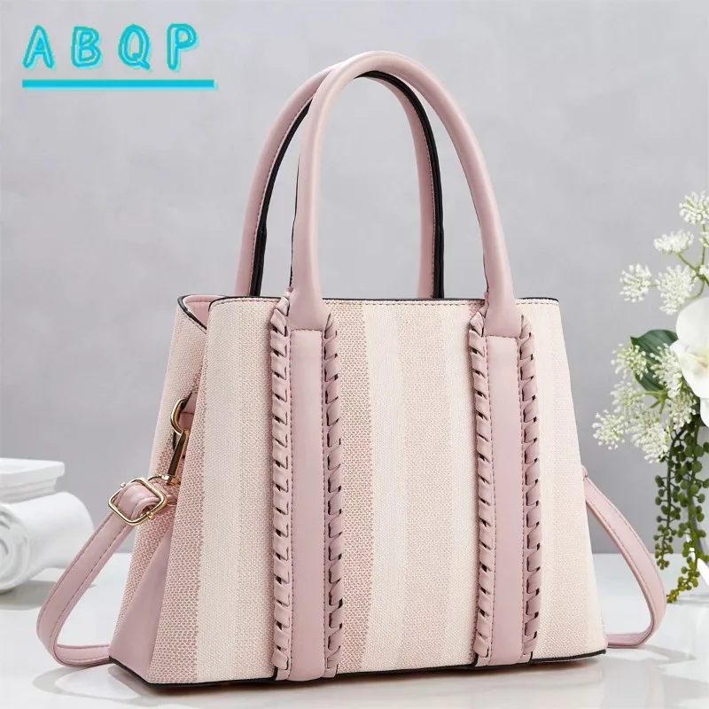

Women's Handbags Luxury Brand Striped Fashion Women's Shoulder Crossbody Bag PU Large Capacity Casual Women's Bag High Quality