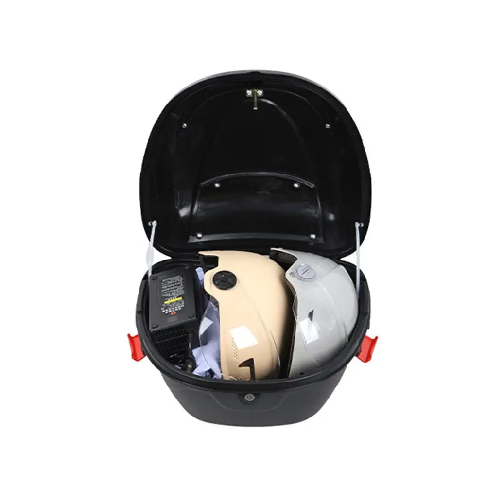 Universal Waterproof Motorcycle Trunk Lockable Plastic Motorbike Tail Trunk Big Capacity 35L Storage Case Electric Scooter