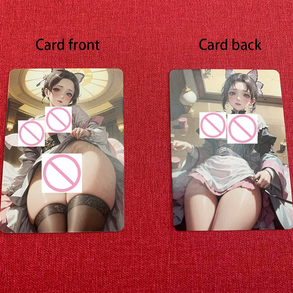 Demon Slayers Kamado Nezuko Anime Nude Card Sexy Collection Cards Gentleman Card Matte Big Breasted Girl Anime Peripheral Gifts