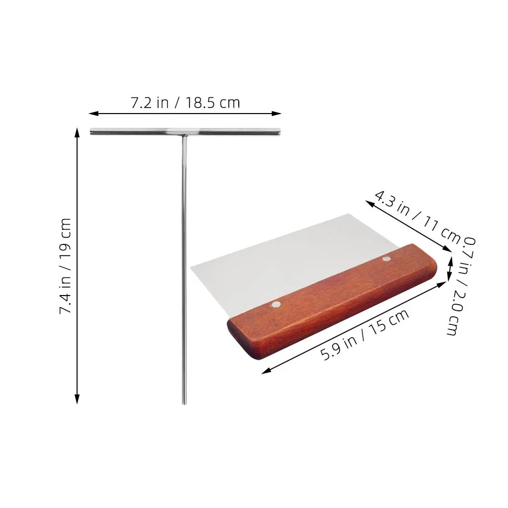1 مجموعة الفولاذ المقاوم للصدأ فطيرة صنع أداة كريب مفرشة المطبخ المنزلية فطيرة كريب صانع مكشطة ملعقة الموزع أداة
