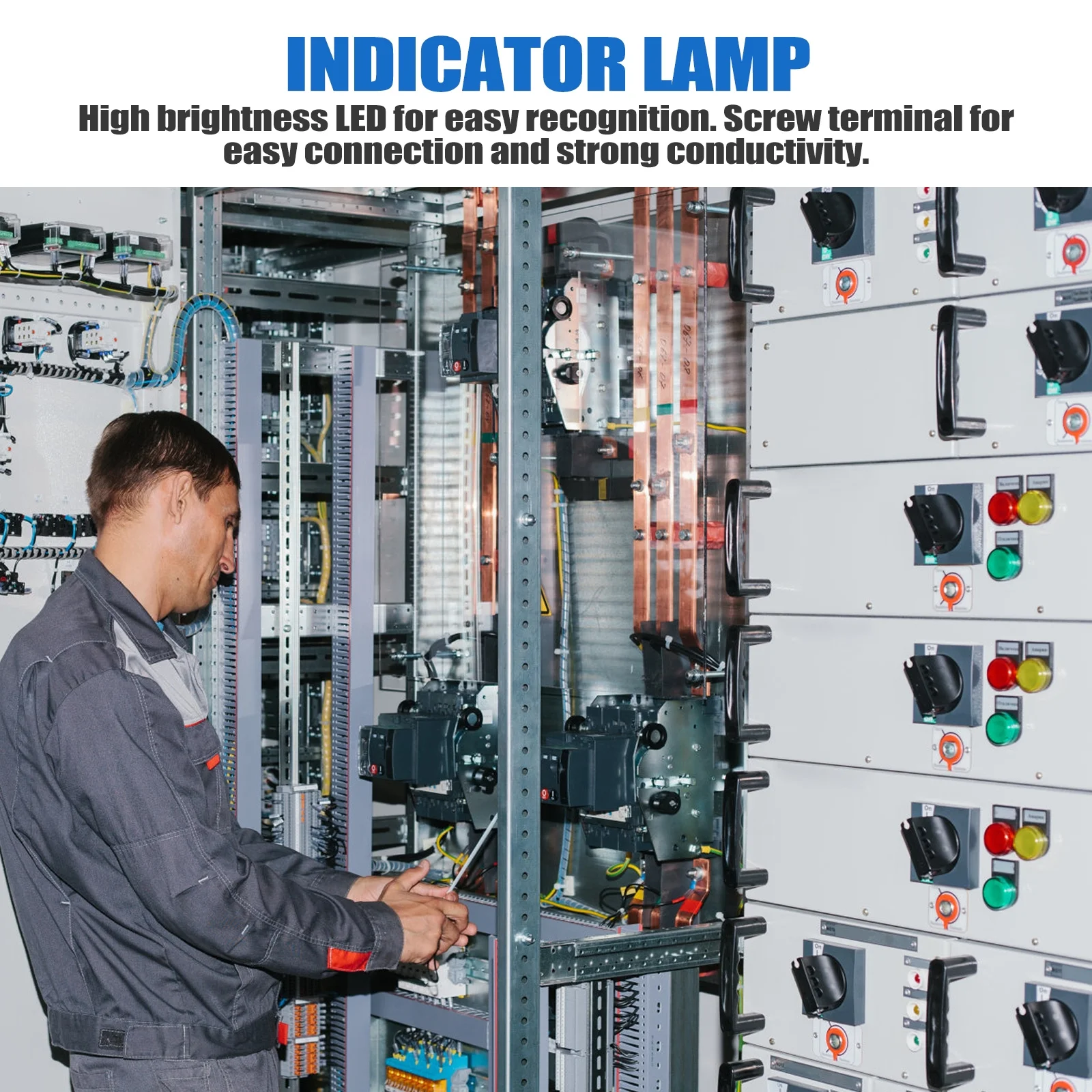 

15Pcs 22mm Signal Lights LED Indicator Lamps Durable Plastic Material Low Temperature Long Lasting Use Easy Replacement