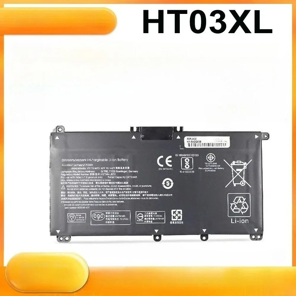 Hot Sale 3470mAh HT03XL Laptop Battery For HP Pavilion 15-DA 15-DB 15-DW 15-CS 15-DY 17-BY 17-CA 14-CE 14-CF 14-DF 14-DQ 14-DK