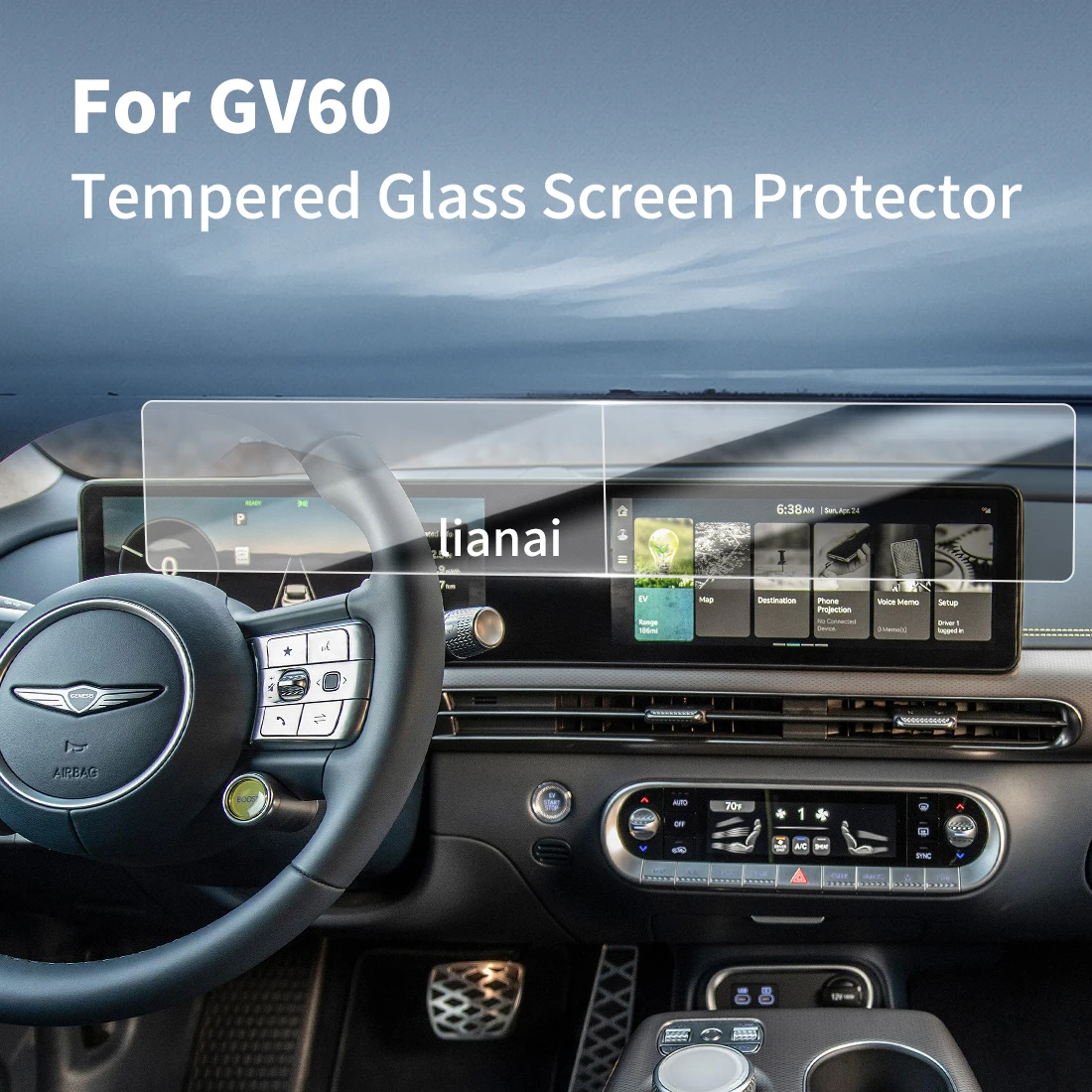 

Carplay Screen Protector Tempered Glass Protective Film Navigator Car Stickers Accessories For 24 GENESIS GV60