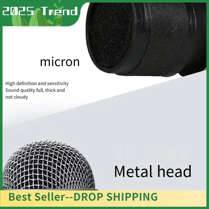 ميكروفون سلكي ديناميكي احترافي لمرحلة الغناء في المنزل كاريوكي ومكبر صوت للكمبيوتر - سهل الاستخدام