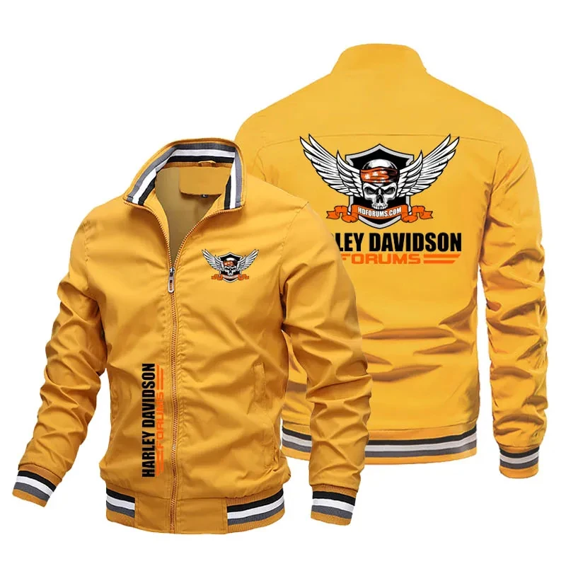 2024 New Fashion Trend Large sports jacket with men\'s racing logo high-quality fashionable casual motorcycle print