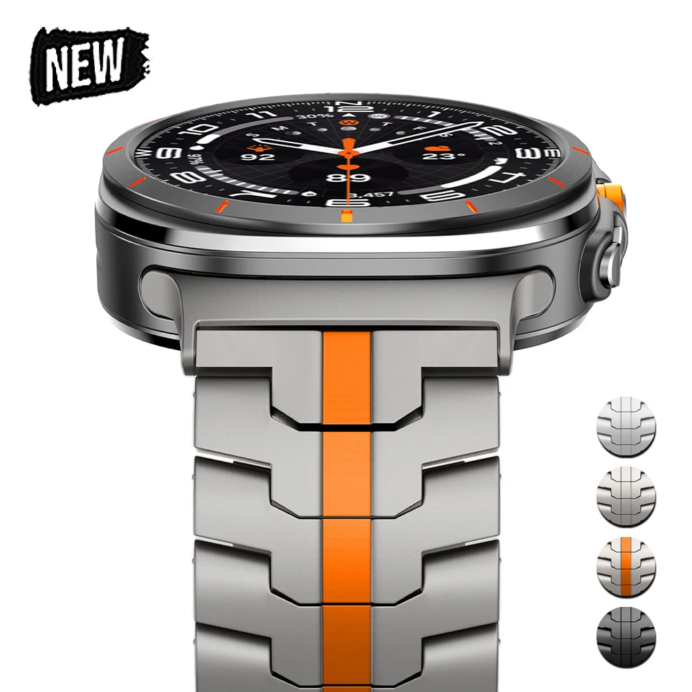 

Titanium Luxury Bracelet for Samsung Galaxy Watch Ultra 47mm Men Business Metal Band for SAMSUNG GALAXY ULTRA 47MM No Gaps Strap