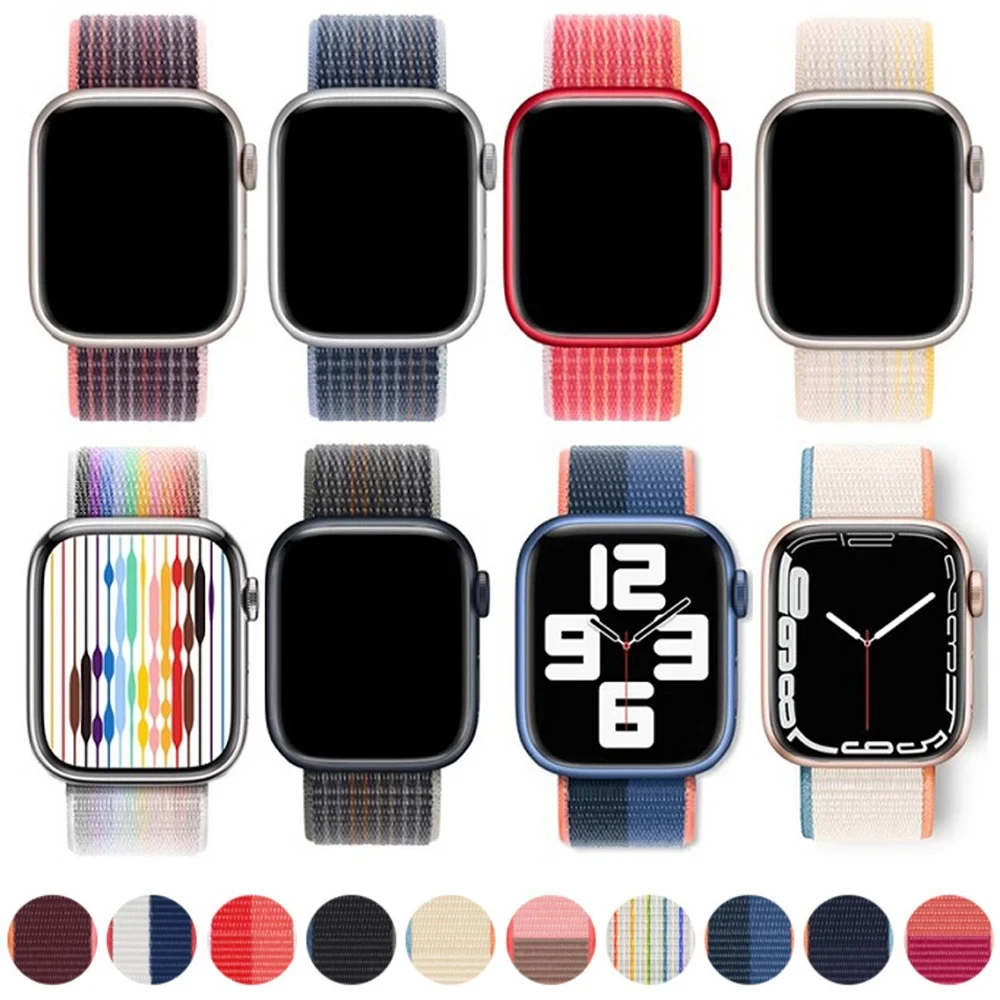 Nylon Strap For Apple Watch Band Ultra 9 8 7 SE 6 5 3 38 42 40 44MM smartwatch Accessorie bracelet iWatch serie 45MM 41MM Correa