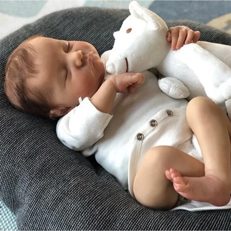 20 Inches Already Finished Baby Levi Real Lifelike Sleeping Soft Silicone Reborn Boys Newborn Reborn Baby Dolls Gift  for Child