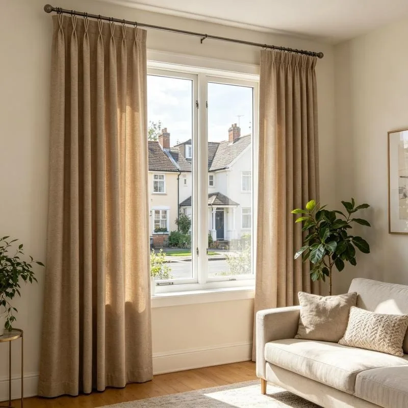 Japanese Blackout Cotton Linen Curtains for Bedroom Living Room Tea Room Fabric Feel Natural Wood Style Custom Size