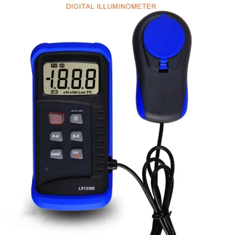 New Light Meter LX1330E Illuminance Digital Luxmeter LCD Display 0-200,000 Lux Meter Digital Luminometer Lux and FC Switchable