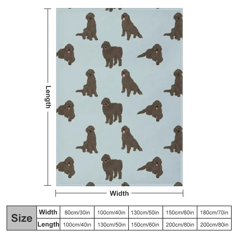 Labradoodle Black Doodle Dog Throw Blanket Luxury Brand Decorative Sofas Blankets