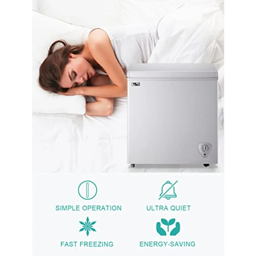 فريزر صدر مدمج 5.0 قدم مكعب مع 7 ترموستات قابل للتعديل لشريط المنزل والنوم يستخدم تصميم TopOpening مع شركات توفير الطاقة #6