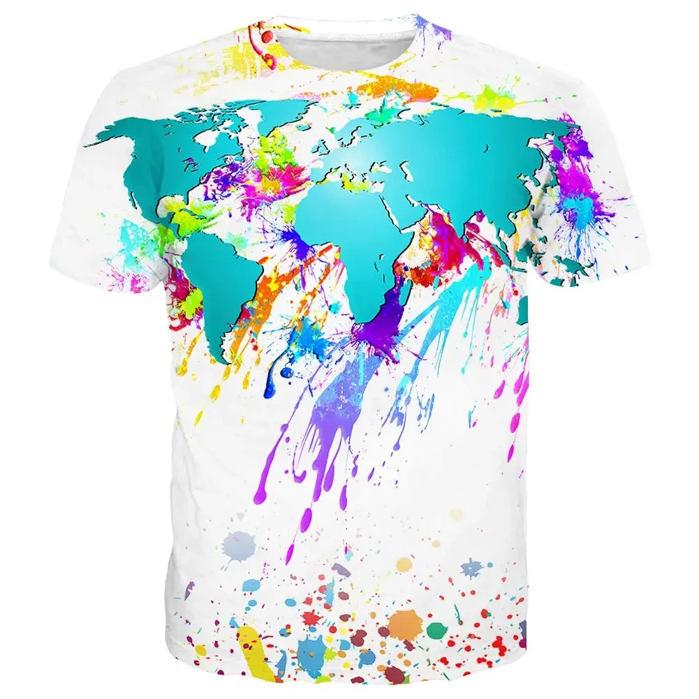 Fashion Colorful Tie Dye Graffiti 3D Print Boy Girl T-shirt Summer Streetwear Harajuku Tees Tops Unisex Kids Clothing