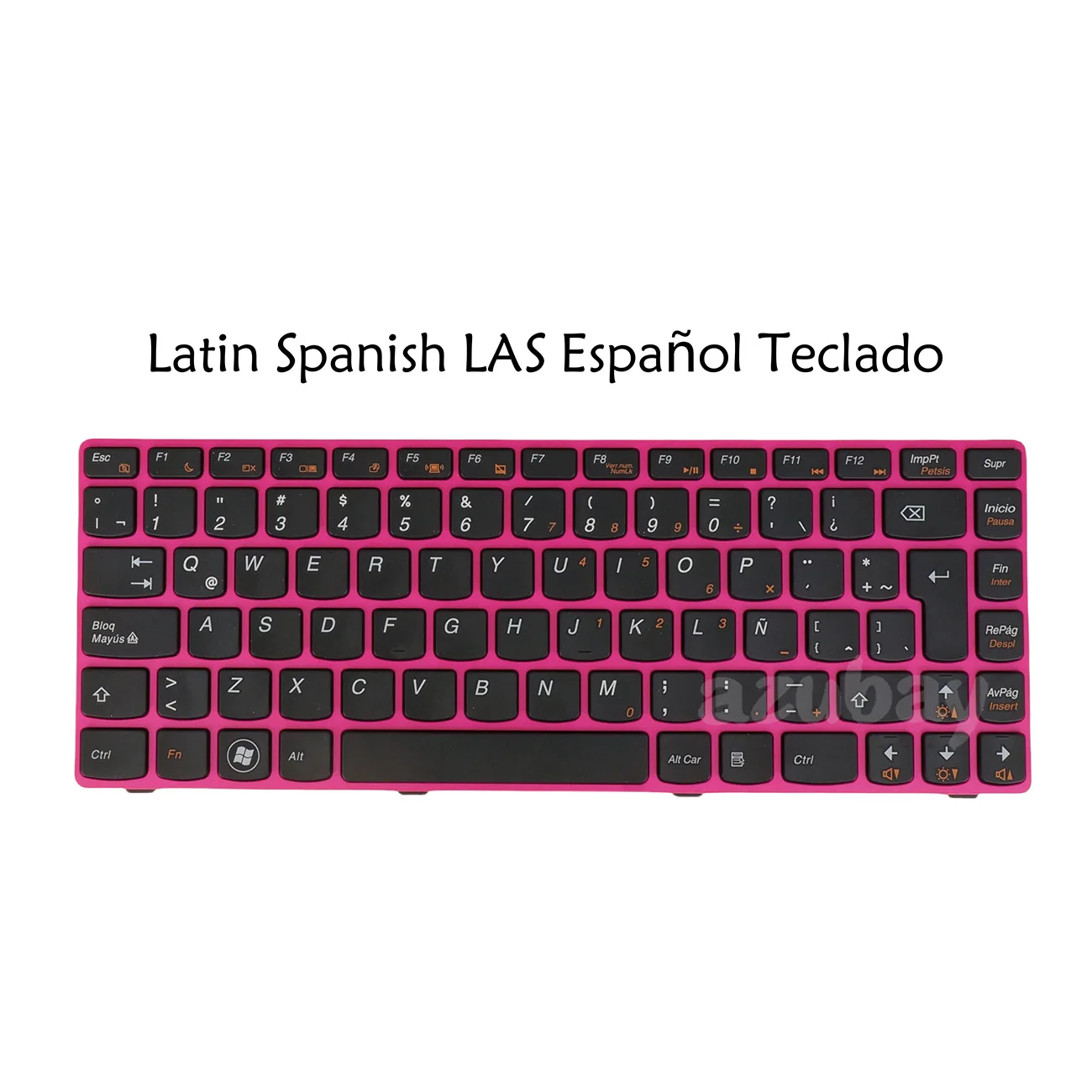 

LA латинская испанская клавиатура для Lenovo Z470 Z470a Z475 Z370 25013186 25013130 25013157 фиолетовая красная рамка черная клавиша