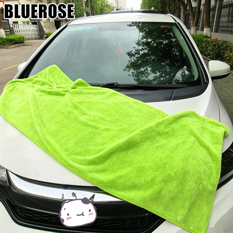 1PC Microfiber Drying Towel with Super Absorbent Thickened Technology Suitable for Cars Trucks Boats Green and Gray Detail Cloth