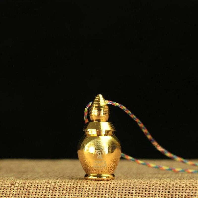 Pure Copper Tower Pendant for Ganlu Wan Scenic Spot, Sand Stone, Diamond Sand, Scripture, Treasure Bottle, Gawu Box