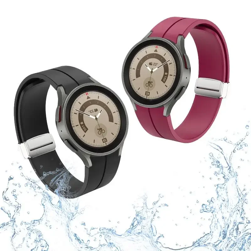 Keine Lücke magnetisches Silikonarmband für Samsung Galaxy Watch 7 6 5 4 44 mm 40 mm Pro 45 mm Armband Galaxy Watch6 Classic 43 mm 47 mm Band – Detail 3