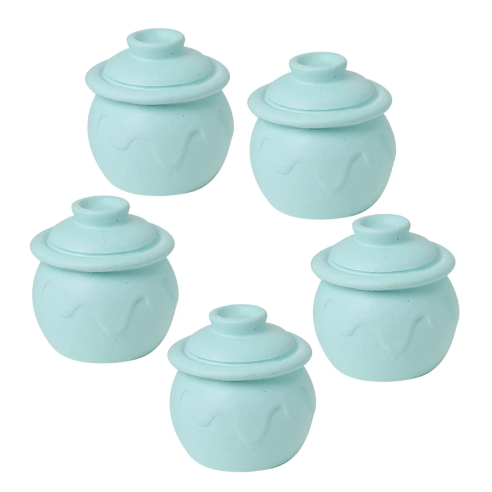 

5 Pcs Food and Jars Miniature Stuff Small Pickle Toy Dollhouse Accessories Miniatures Kitchen Vinyl