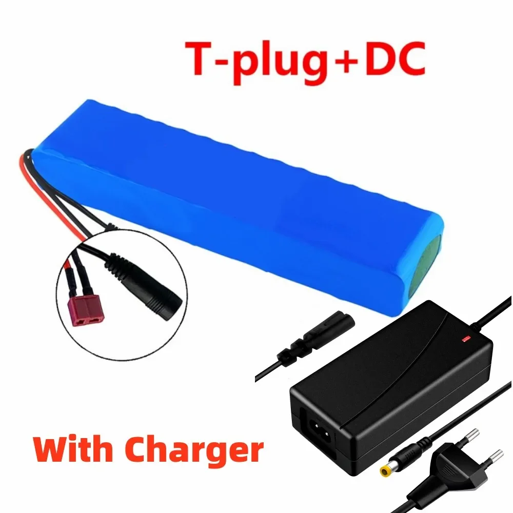 48V 13S2P 18650 krachtig batterijpakket, 10 Ah lithiumbatterij met grote capaciteit, oplaadbare Li-ionbatterij, met 54,6 V oplader