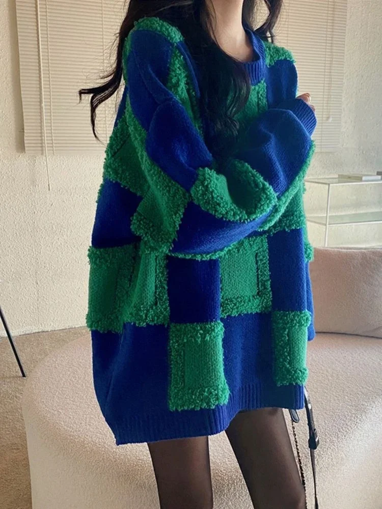 

Свободные женские пуловеры на осень и зиму в корейском стиле, базовая теплая одежда, распродажа, модная одежда для работы, повседневный женский вязаный свитер