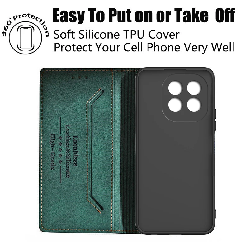 LOONBLESS Leather Wallet Case for iQOO Z10 Turbo Pro