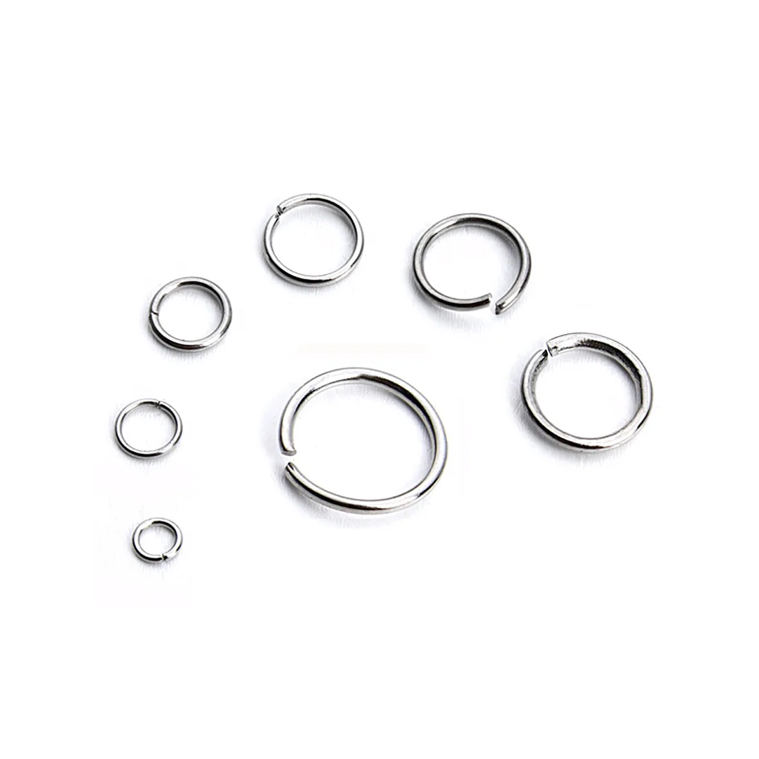 Stainless Steel Closed Jump Rings Split Ring Connector DIY Jewelry Making Craft Finding