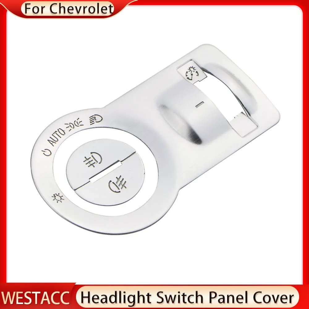 Car Headlight Switch Panel Decoration Sticker Trim Cover for Chevrolet Malibu Cruze Trax for Opel Astra J Mokka Accessories