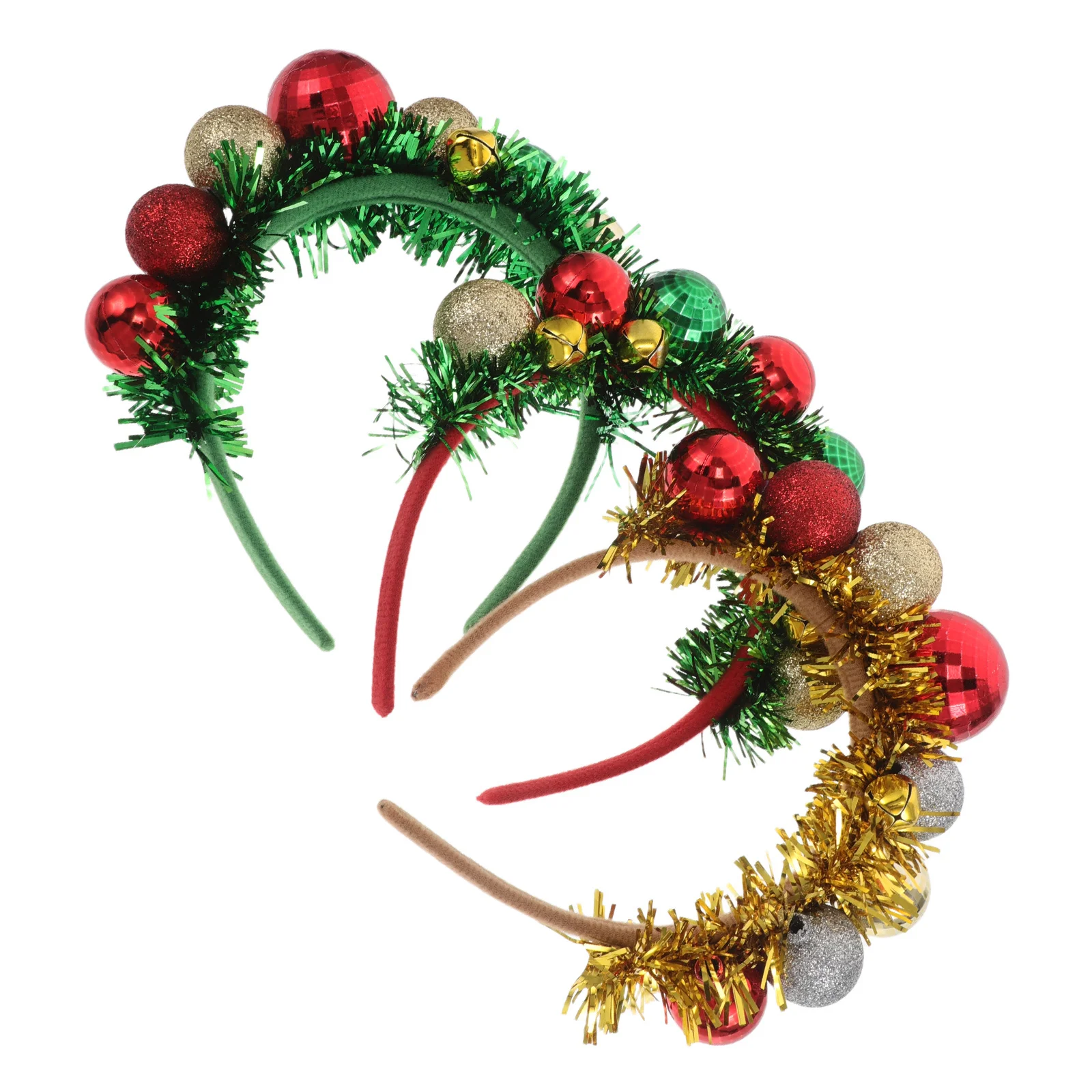 

3Pcs Christmas 's Disco Ball Headband Mirror Glitter Holiday Party Hair Accessories Xmas Costume Headdress