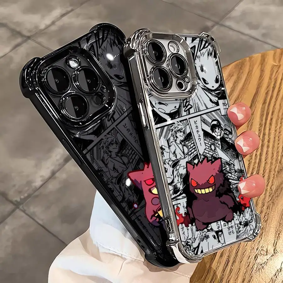 ポケモン ゲンガー ソフトケース 背面カバー Apple iPhone XS 16+ 15+ 12 14 Plus 15 13 11 16 Pro Max対応