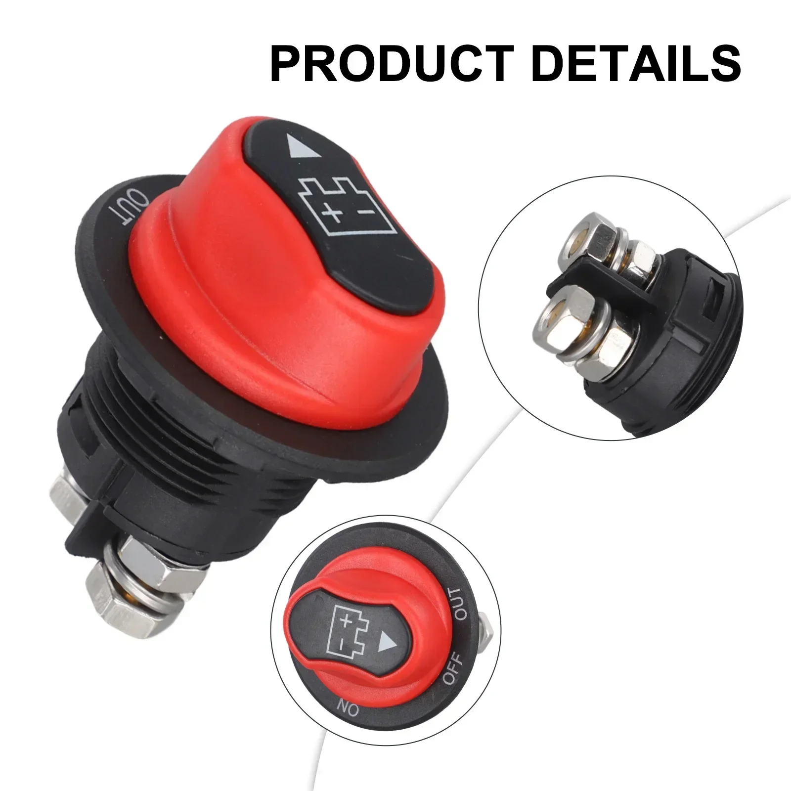 High Quality New Practical Replacement Convenient Battery Switch Isolator 50A/100A Battery Boat Cut Off Kill Knob