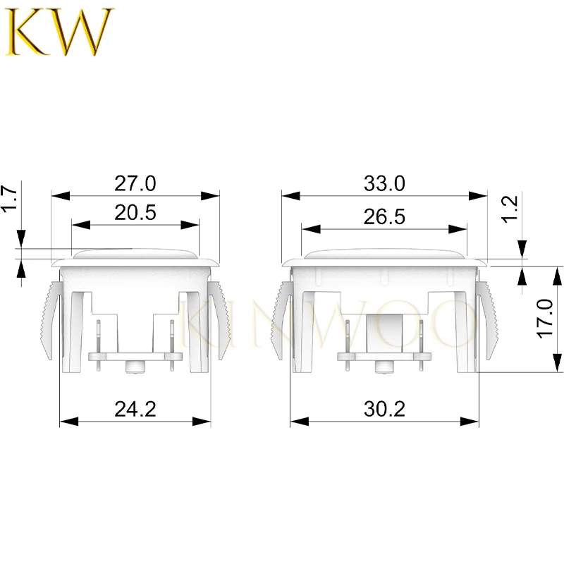 ورشة عمل فاسق أصلية جديدة PWS الحريق زر شرارة لا كتم microswitch 24mm30mm لـ Hitbox Arcade لتقوم بها بنفسك خزانة بناء آلة MAME #2