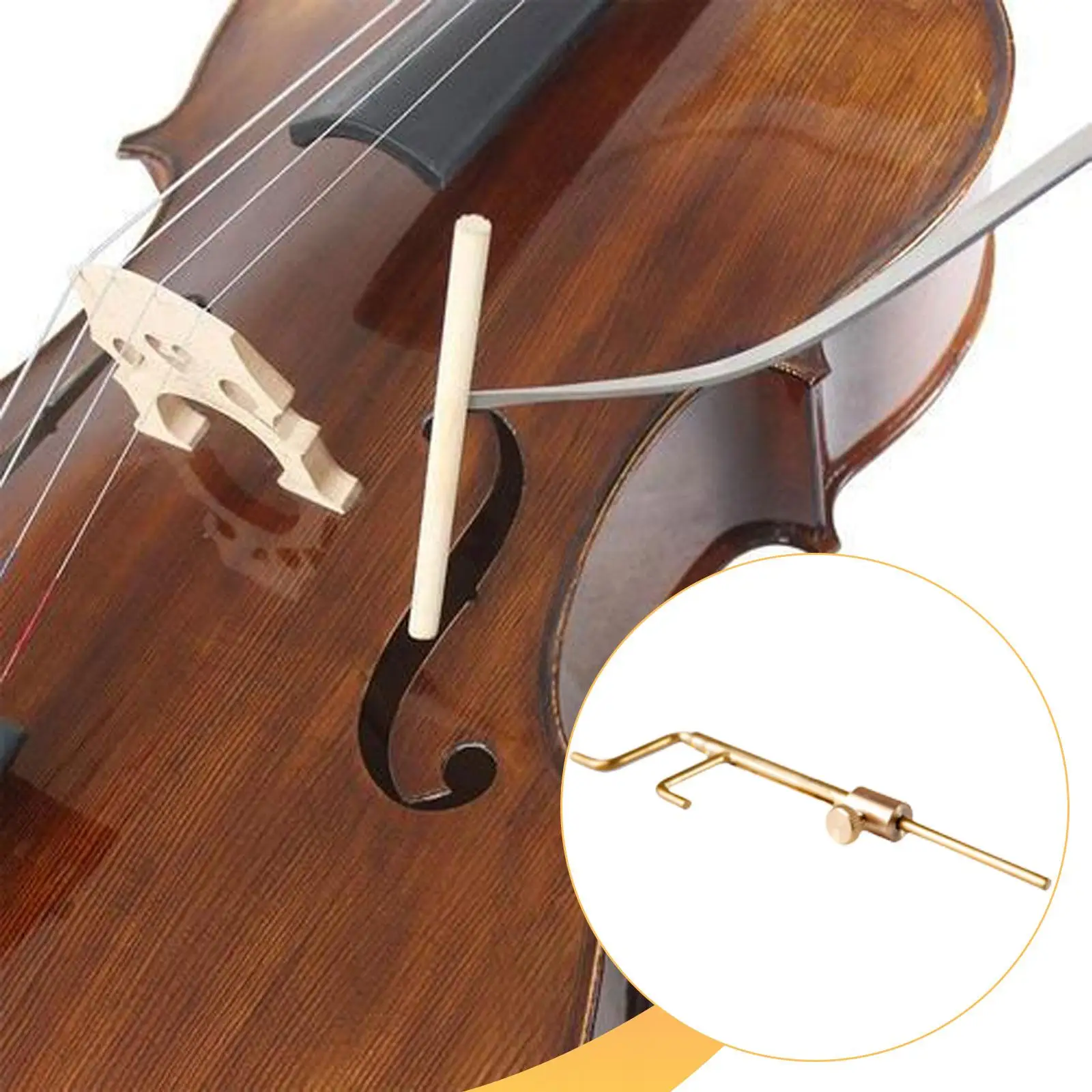

Violin Clay Post Gauge Measuring, Professional Adjustable Brass Easy Installation Maintenance Violin Luthier Tools Supplies