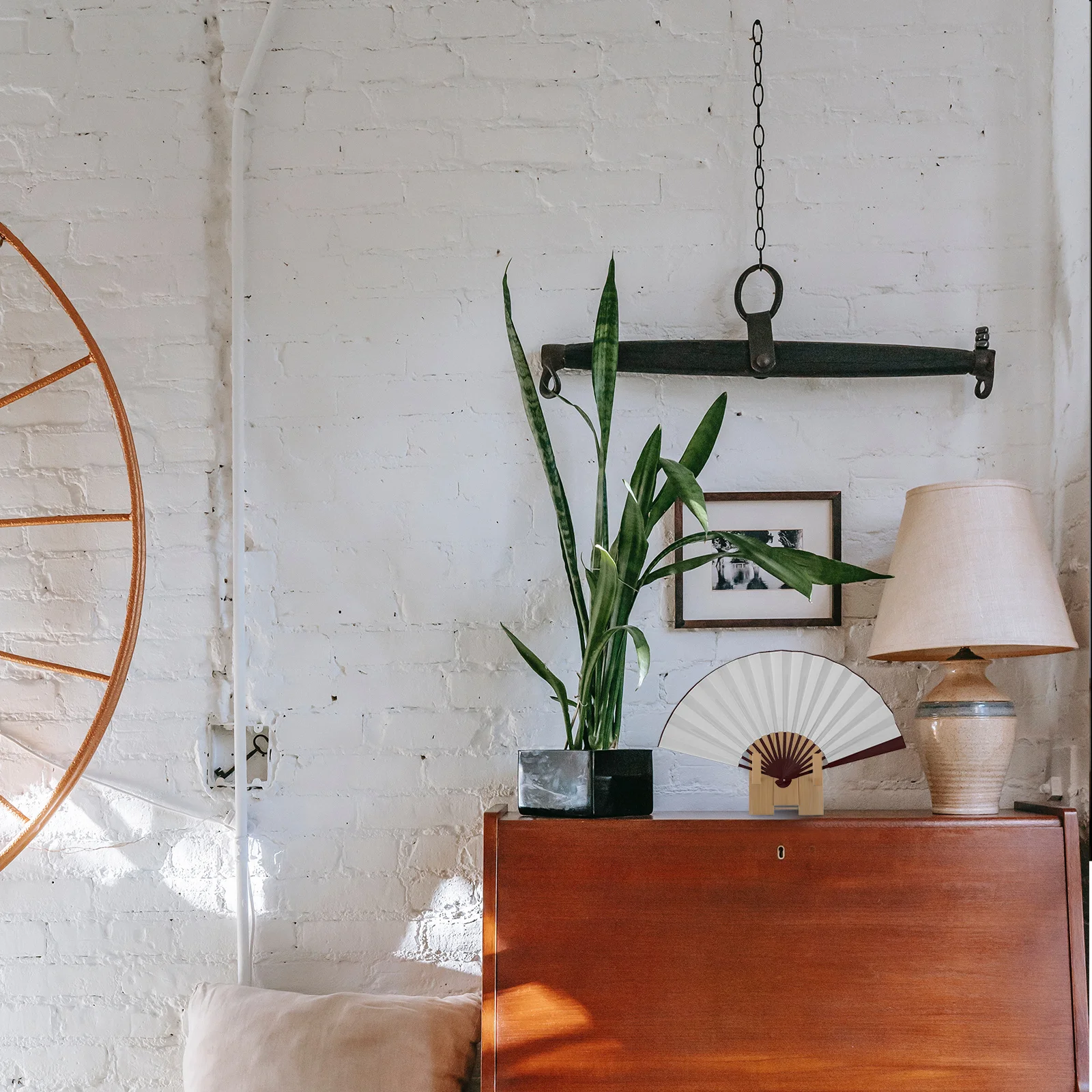 

1pc Japanese Holder Wood Fan Rack For Home Living Room Office Decor Fan Display Stand Wooden Storage Base For Folding Hand Fans