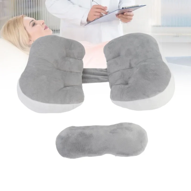 وسادة الحمل على شكل حرف U لدعم الخصر وسادة نوم جانبية لدعم البطن وسادة الأمومة متعددة الوظائف باللون الرمادي