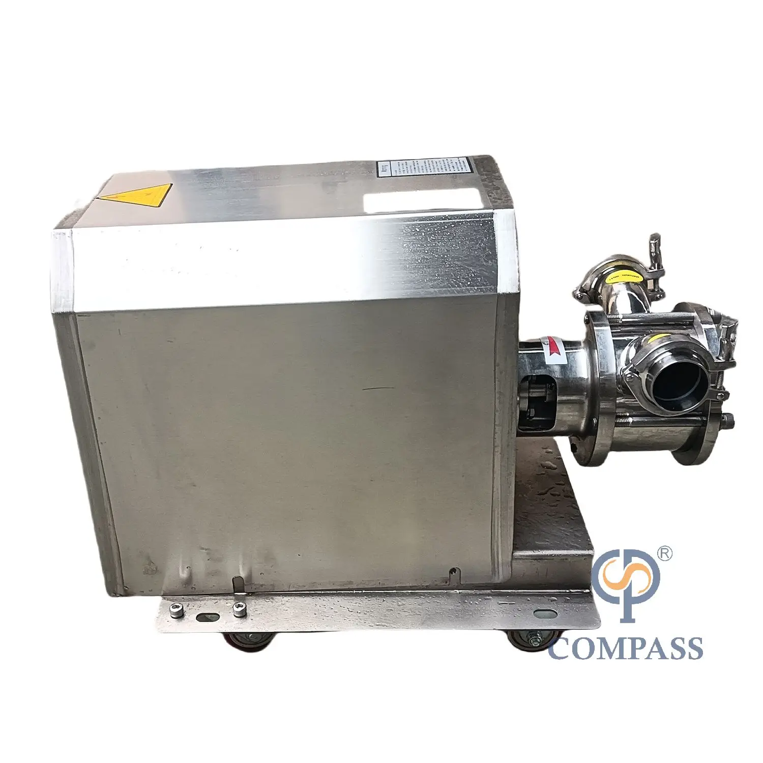 

Wenzhou Compass Double Mechanical Seal Pump SS304 Food Grade Condiments 2HP Sanitation Flexible Impeller Pump